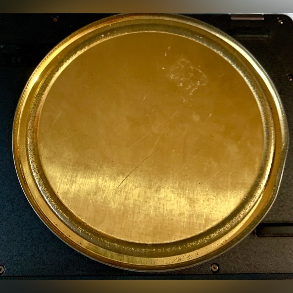 Mid Century Vtg Floral Striped Metal Lidded Candy Biscuit Tin - Picture 3 of 16